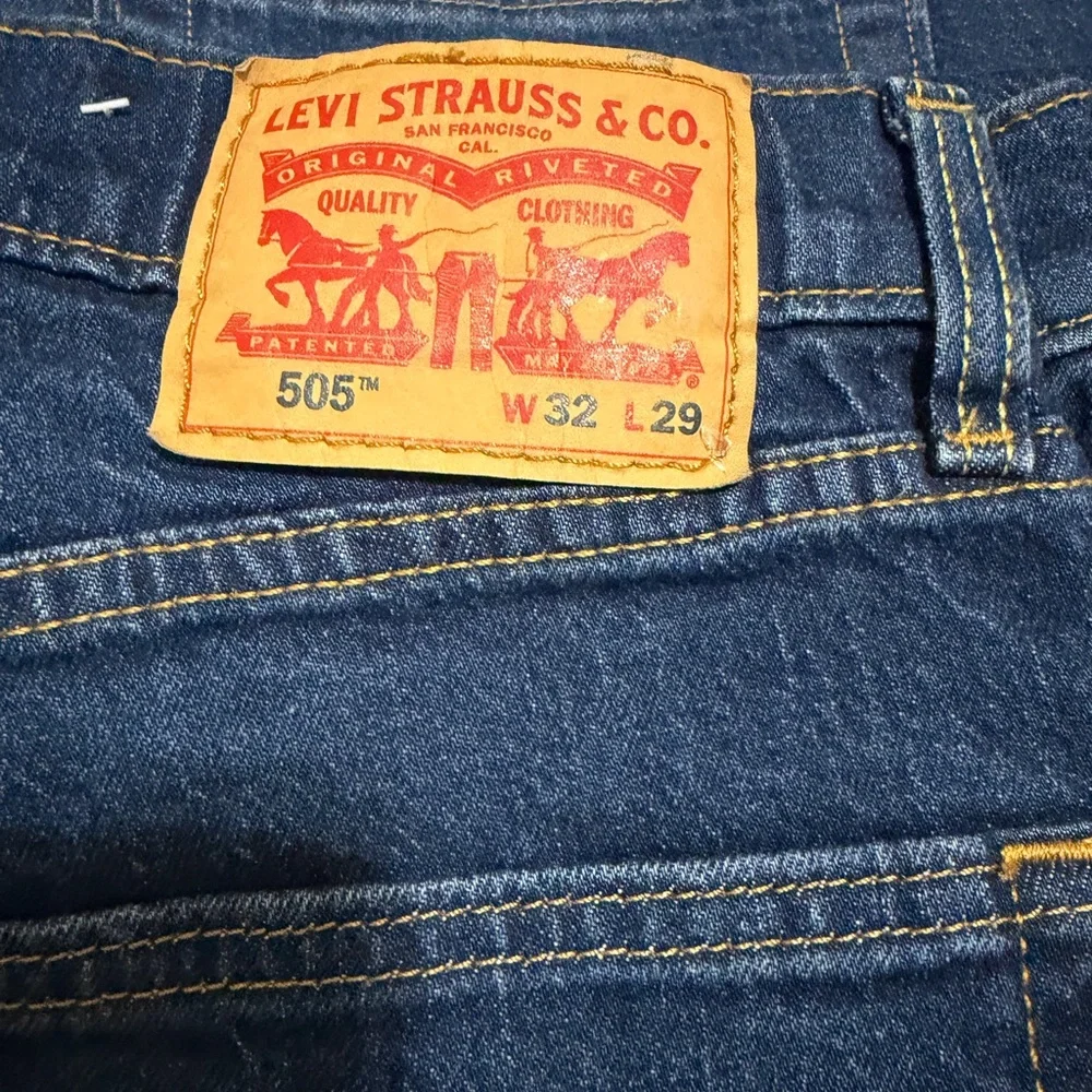 🔥SALE🔥NWT Levi's 505 Men's Straight Fit Dark Blue Jeans 32x29